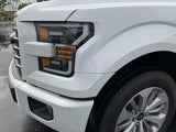 2015-2017 F-150 PRO-Series Gloss Black Proj Headlights Plank Style (880158)
