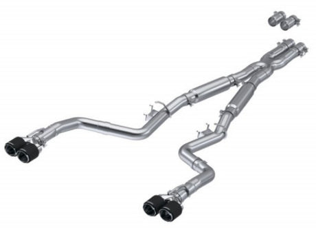 2017-2024 Challenger Carbon Fiber Quad Tip T304 Catback Exhaust - View 5 | Dirty Garage