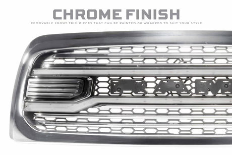 2013-2018 Ram HD Chrome XBG LED DRL Grille - View 2 | Dirty Garage