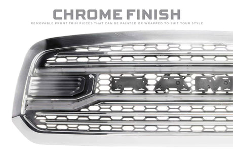 2019-2024 Ram 1500 Classic Chrome XBG LED DRL Grille - View 2 | Dirty Garage