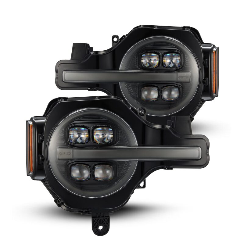2021-2025 Bronco Nova-Series LED Projector Alpha-Black Headlights Active Light Sequential Signal DRL | Dirty Garage