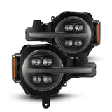 2021-2025 Bronco Nova-Series LED Projector Alpha-Black Headlights Active Light Sequential Signal DRL | Dirty Garage