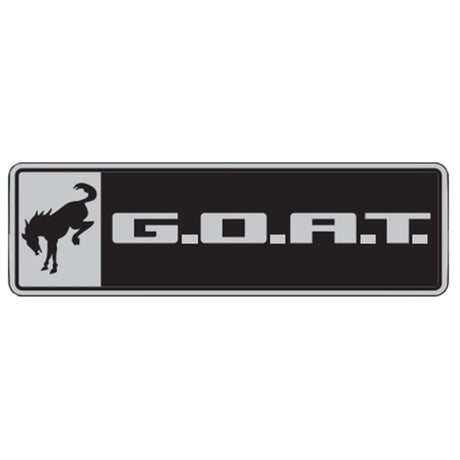 Universal Bronco/Bronco Sport G.O.A.T. Badge - Black/Chrome | Dirty Garage