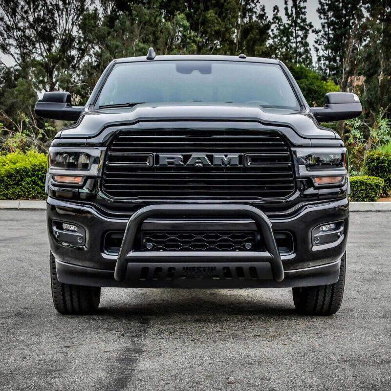 2019-2024 Ram HD E-Series Black Bull Bar - View 3 | Dirty Garage