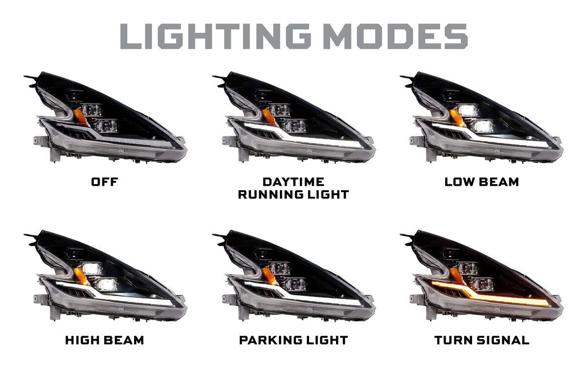 2009-2021 370Z XB Evo Hybrid Headlights Set (LF2-474Y)