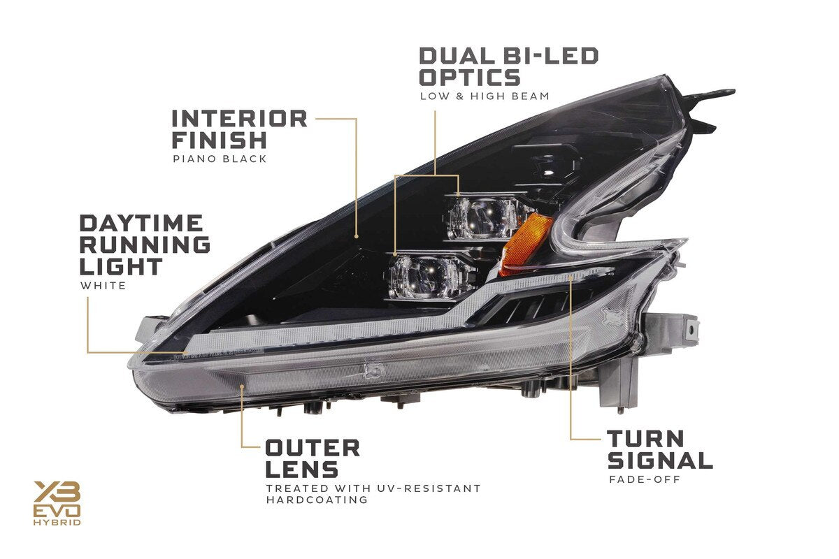 2009-2021 370Z XB Evo Hybrid Headlights Set (LF2-474Y)