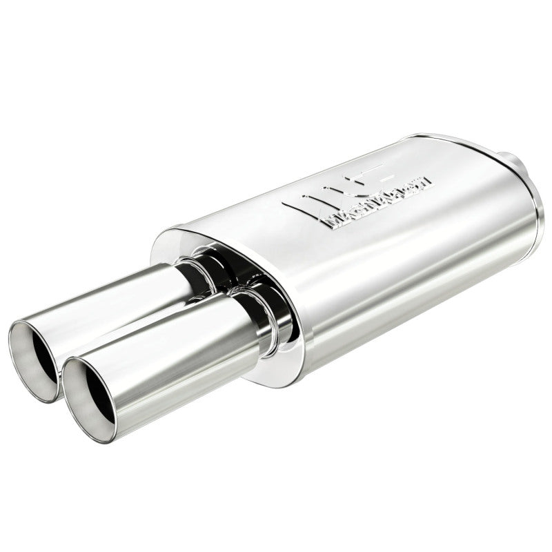 Universal Muffler w/ Tip Mag Stainless Steel 14x5x8 2.25/3 | Dirty Garage