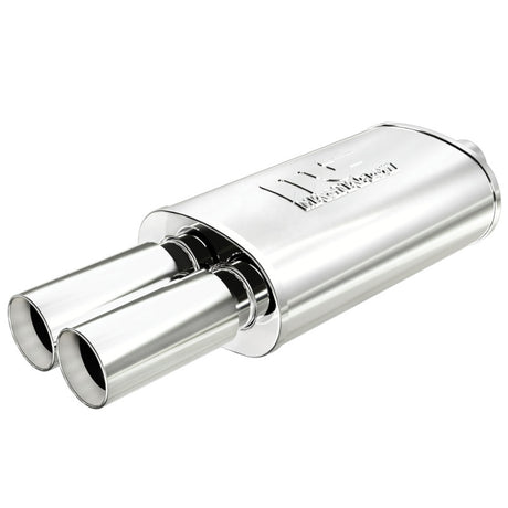 Universal Muffler w/ Tip Mag Stainless Steel 14x5x8 2.25/3 | Dirty Garage