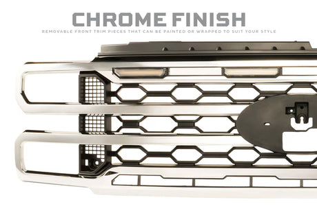 2023-2025 Super Duty XBG LED DLR Chrome Grille - View 5 | Dirty Garage