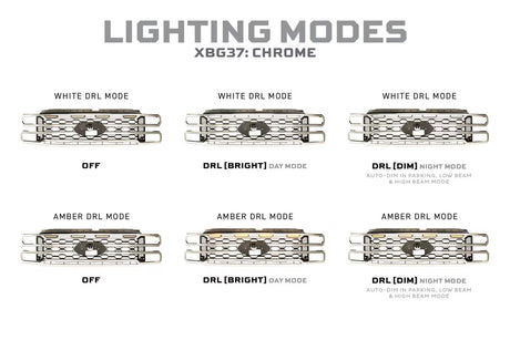 2023-2025 Super Duty XBG LED DLR Chrome Grille - View 6 | Dirty Garage