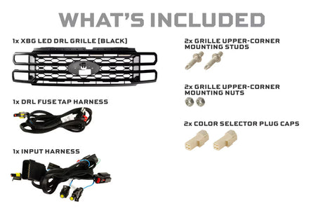 2023-2025 Super Duty XBG LED DRL Black Grille - View 5 | Dirty Garage