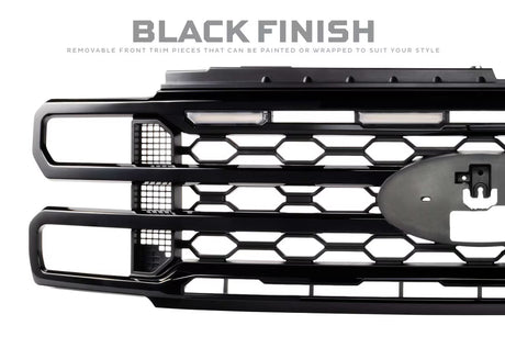 2023-2025 Super Duty XBG LED DRL Black Grille - View 6 | Dirty Garage