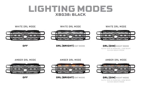 2023-2025 Super Duty XBG LED DRL Black Grille - View 4 | Dirty Garage