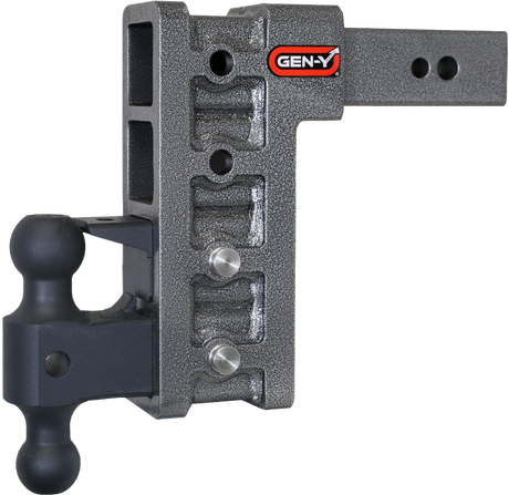 Gen-Y Mega Duty 2.5in Shank 9in Drop 3.5K TW 32K Hitch w/GH-0161 Dual-Ball/Pintle Lock | Dirty Garage
