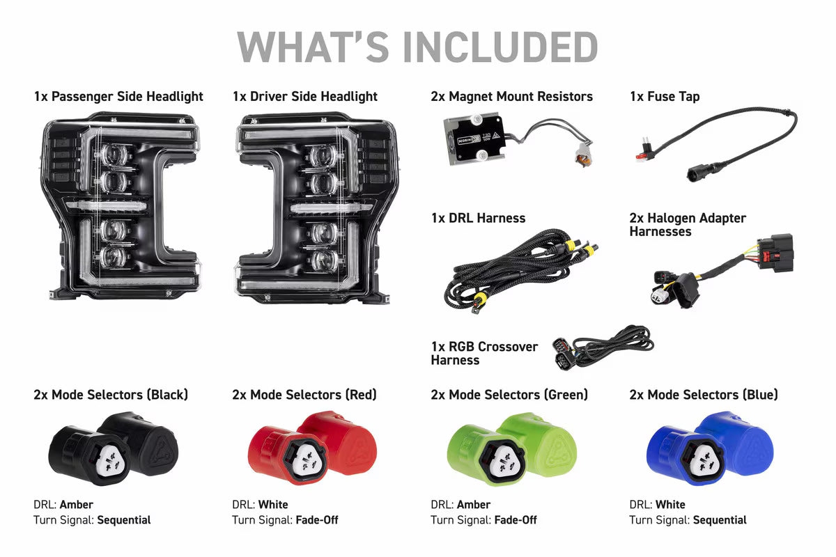 2017-2019 Superduty XRGB EVO LED Headlights (LF2-503R)
