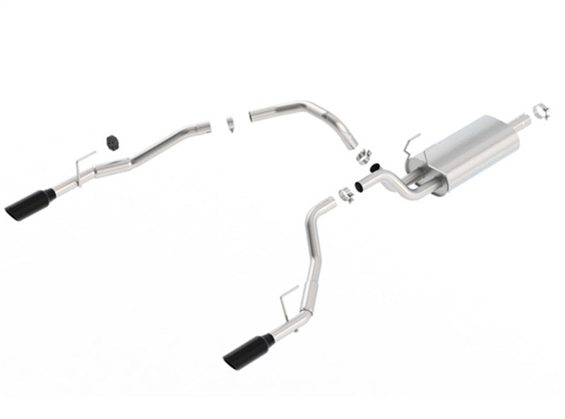 Borla 09-17 Ram 1500 5.7L V8 5in Single Tip Black Chrome Cat-Back Touring Exhaust Through Bumper | Dirty Garage