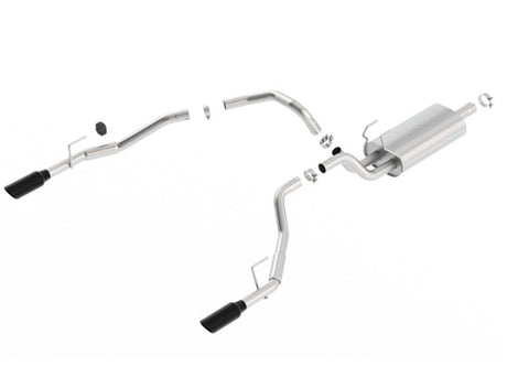Borla 09-17 Ram 1500 5.7L V8 5in Single Tip Black Chrome Cat-Back Touring Exhaust Through Bumper | Dirty Garage
