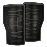 AlphaRex Luxx-Series LED tail lights in Alpha-Black for 2017-2022 Ford Super Duty