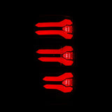 AlphaRex Luxx-Series LED tail lights in Black for 2017-2022 Ford Super Duty, detail view