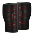 AlphaRex Luxx-Series LED tail lights in Black-Red for 2017-2022 Ford Super Duty