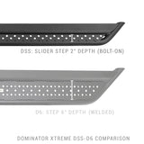 Go Rhino Dominator Extreme DSS Sliders - Tex Blk - 80in - View 3 | Dirty Garage