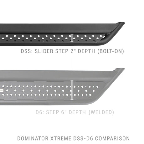 Go Rhino Dominator Extreme DSS Sliders - Tex Blk - 80in - View 3 | Dirty Garage