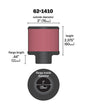 Universal 1 inch ID 3 inch OD 2.375 inch H Rubber Base Crankcase Vent Filter | Dirty Garage