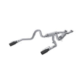 1999-2004 Mustang GT 4.6L 2.5 Dual Split Rear AL Cat Back 3.5" Dual Wall Black Tips | Dirty Garage