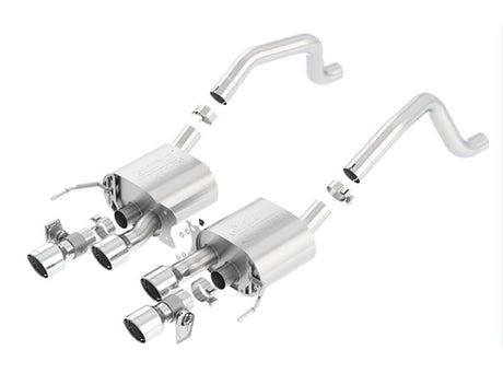 Borla 15 Chevy Corvette C7 ZO6 6.2L w/o AFM w/ NPP ATAK Quad RD RL IC Tips Center Rear Exit Exhaust | Dirty Garage