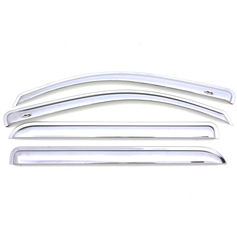 2011-2018 Grand Cherokee Ventvisor Front and Rear Window Deflectors Chrome 4-Piece - View 4 | Dirty Garage