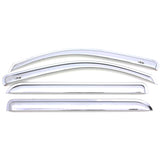 2011-2018 Grand Cherokee Ventvisor Front and Rear Window Deflectors Chrome 4-Piece - View 4 | Dirty Garage