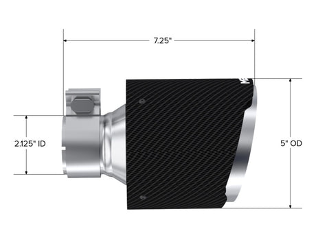 MBRP CF Tip 2.125in ID, 5in OD Out, 7.25in Length, Pair 17-25 BRZ/GR86 - View 2 | Dirty Garage