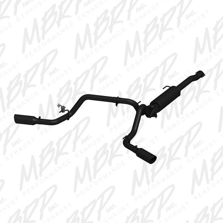 2016 Tacoma 3.5"L 3" Cat Back Dual Split Side Black - View 2 | Dirty Garage
