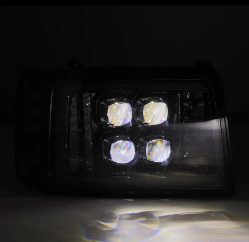 1992-1996 Super Duty Bronco Nova-Series LED Projector Alpha-Black Headlight Active Light SS & Switchback DRL - View 2 | Dirty Garage
