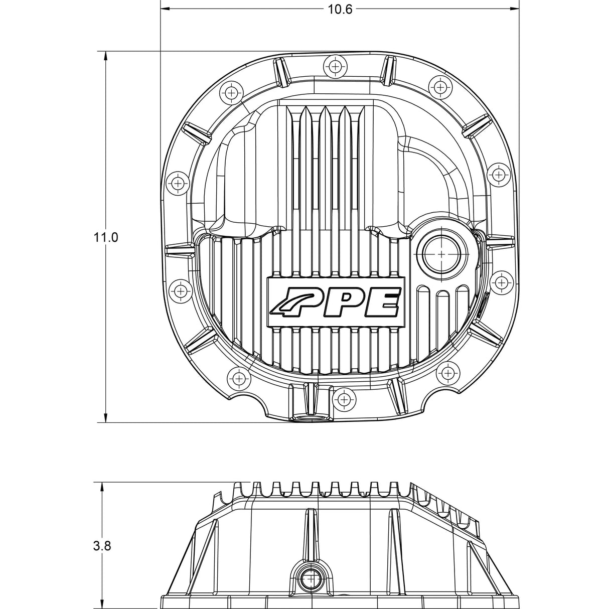 1990-2014 Ford F-150 8.8"-10 HD Cast Aluminum Rear Differential Cover (338051400)