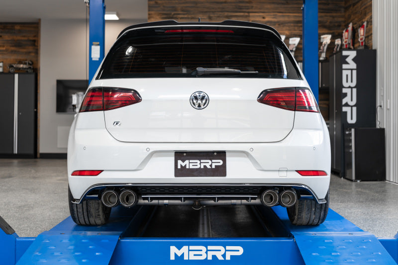 2015-2019 VW Golf R 3" T304 Cat Back Exhaust Carbon Fiber Tips - View 4 | Dirty Garage