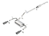 Borla 12-16 Jeep Wrangler 3.6L AT/MT 4DR 4WD S SQ RL AC SR 2.5in 2in TIP 3.5inx3.28in Black Chrome | Dirty Garage