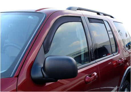 2002-2010 Explorer Front Rear Ventvisor In-Channel Window Deflectors Smoke - View 3 | Dirty Garage