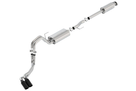 Borla 15-17 F-150 2.7L/ 3.5L EcoBoost/ 5.0L V8 4in. Tip Side Exit S-type Exhaust Black Chrome - View 2 | Dirty Garage