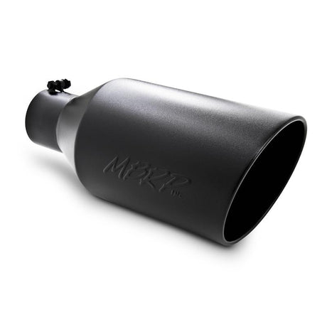 Universal Tip 8" OD Rolled End 4" Inlet 18" Length Black | Dirty Garage