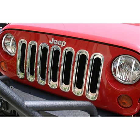 Rugged Ridge Grille Inserts Chrome 07-18 Jeep Wrangler | Dirty Garage