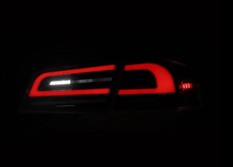 2012-2021 Model S Luxx-Series LED Tail Lights Black Red - View 4 | Dirty Garage