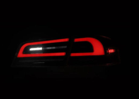 2012-2021 Model S Luxx-Series LED Tail Lights Black Red - View 4 | Dirty Garage