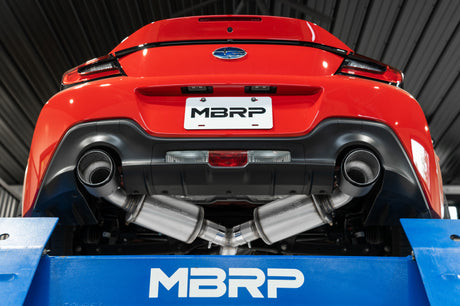 2013-2016 BRZ 3" Dual Split Rear Cat Back w Carbon Fiber Tips T304 - View 2 | Dirty Garage
