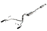 Borla F-150 2021 5.0L 4dr CC SB EC STB Lariat/KR/Pltm/LTD 3/2.25 SRE Cat-Back Touring Black CHR Tips | Dirty Garage