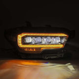 2016-2023 Tacoma Nova-Series LED Projector Headlights Plank Style Black Activation Light - View 4 | Dirty Garage