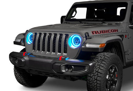 2007-2017 Wrangler Gladiator 7in High Powered LED Headlights Pair Dynamic - View 6 | Dirty Garage