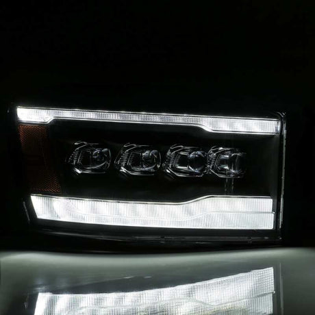 2006-2008 Ram HD Nova-Series LED Projector Black Headlights Sequential Signal DRL Amber LED - View 3 | Dirty Garage