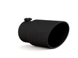 Universal 6" OD Angled Rolled End Tip 5" Inlet 12" Length Black Finish | Dirty Garage
