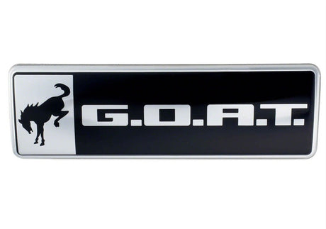 Universal Bronco/Bronco Sport G.O.A.T. Badge - Black/Chrome - View 4 | Dirty Garage